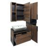 Зеркало-шкаф COMFORTY "Штутгарт-60" дуб тёмно-коричневый