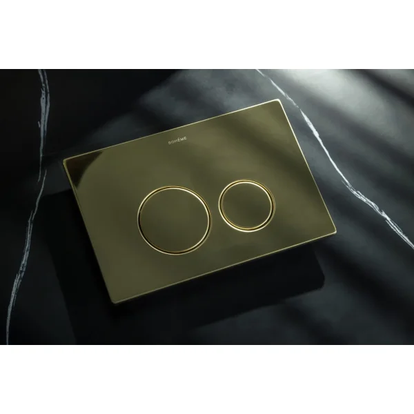 Кнопка смыва Boheme 649-G для инсталляции, золотой