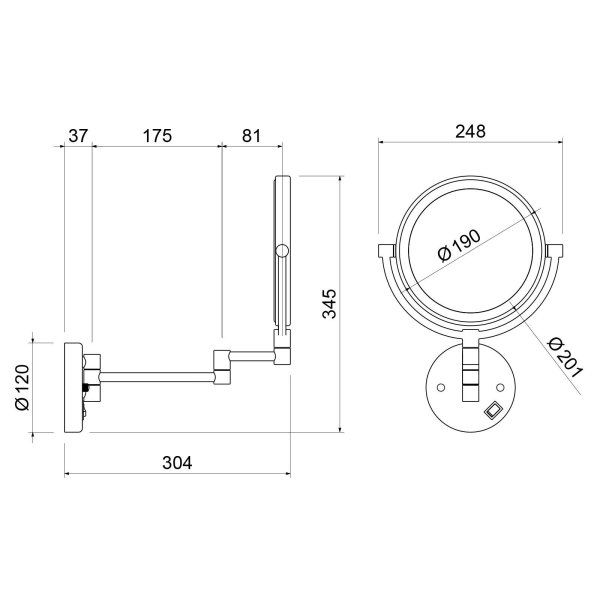 Зеркало с подсветкой Timo Saona розовое золото (13376/19)