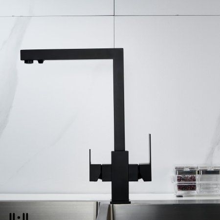 Смеситель для кухни Shevanik S1JR48QLH, Черный