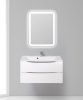 Тумба с раковиной BelBagno Marino MARINO-900-2C-SO-BO-P + BB900/450-LV-MR-PR 90 bianco opaco