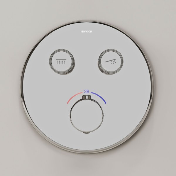 Душевой комплект SANCOS Space встраиваемый c термостатическим смесителем, цвет хром ,  SC3006CH