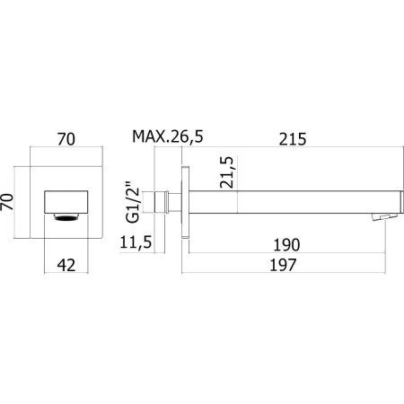 Излив Paffoni Ringo ZBOC111CR для ванны, хром