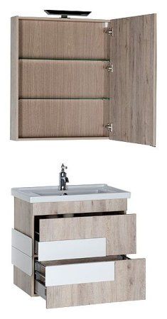 Шкаф-зеркало Aquanet Мадейра 00183065 70 дуб кантри
