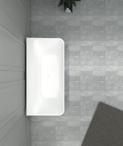 Ванна из искусственного камня ABBER Stein AS9619 180x85 белый матовый