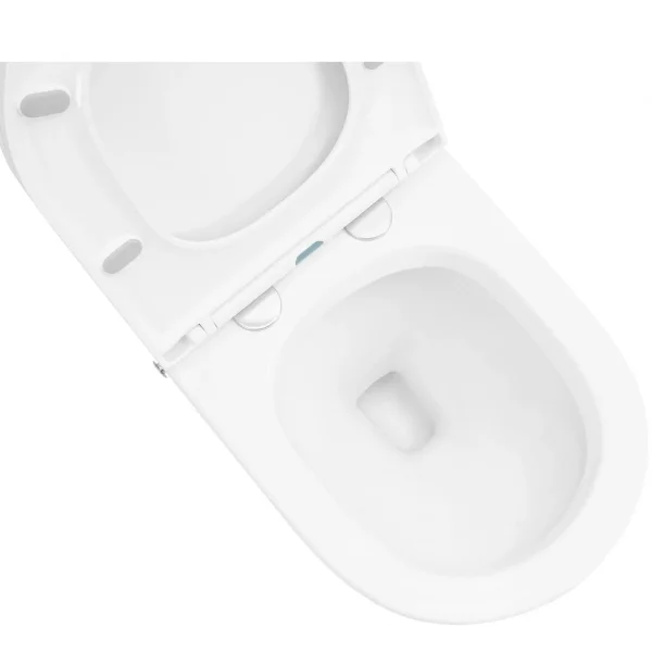 Унитаз подвесной Abber Bequem AC1108P импульсный, безободковый, с сиденьем микролифт, белый