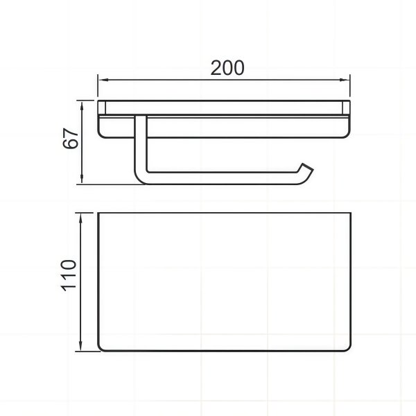 Держатель туалетной бумаги с полочкой Gappo G3NJ07QA03WY-6JF, черный матовый