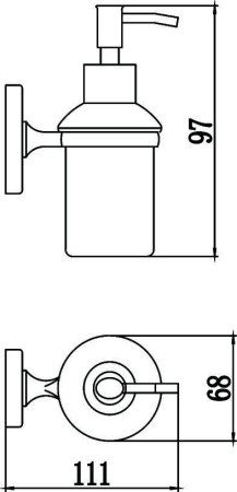 Дозатор для жидкого мыла с настенным держателем Savol 70 (S-007031)