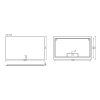 Зеркало Sancos Square SQ1200 120х70 с подстветкой