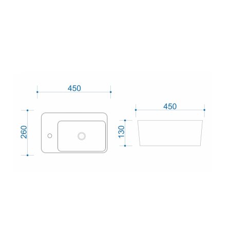 Раковина подвесная Maretti AR13PD84-844, белая