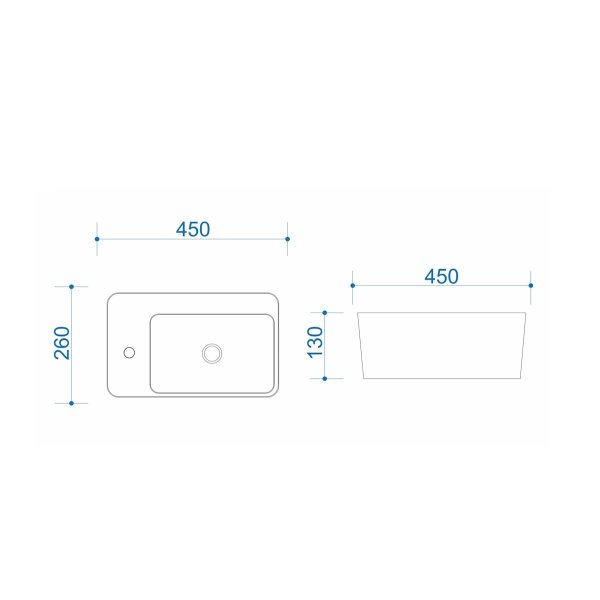 Раковина подвесная Maretti AR13PD84-844, белая
