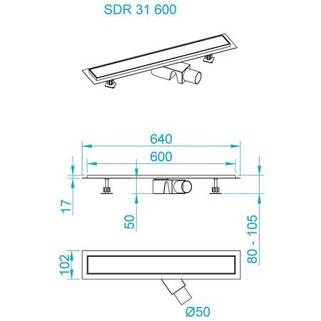 Душевой трап RGW Shower Drain SDR-31 60