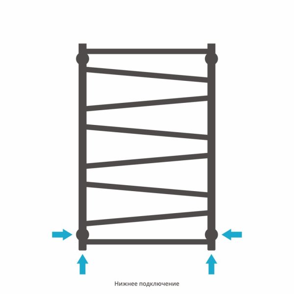 Полотенцесушитель водяной Сунержа Сирокко 051-0253-8050 800x500 состаренная латунь