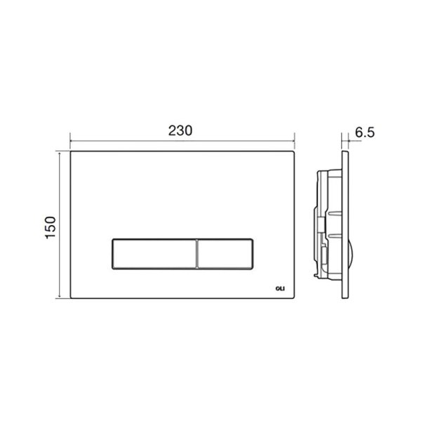 Кнопка смыва Oli 23х6.5х15 для инсталляции, пластик, цвет Белый (CG45000192904)