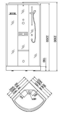 Душевая кабина Eago DZ950 F6
