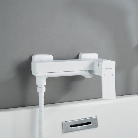 Смеситель для ванны однорычажный  Shevanik S4002C, Белый