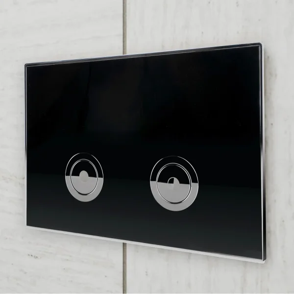 Кнопка смыва Point Венера PN44071BC для инсталляции, черный/хром