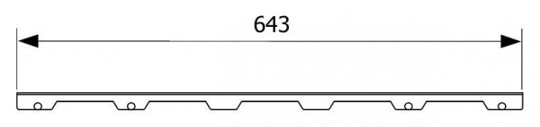 Решетка Tece TECEdrainline Steel II 600783 70 нержавеющая сталь матовая