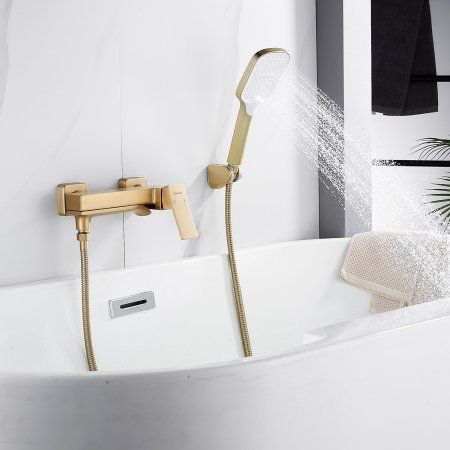 Смеситель для ванны однорычажный  Shevanik S4002G, Золотой сатин