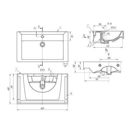 Мебельная раковина Dreja Q 80