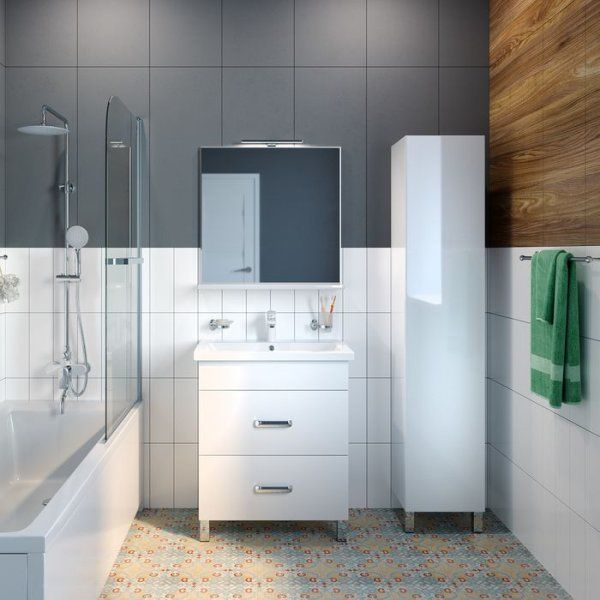 Тумба с раковиной IDDIS New Custo NCYGU7LL0WAS0iDK95ISK белый