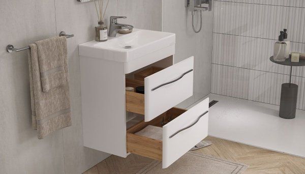 Тумба подвесная Velvex Jill 60, белый матовый (tp.JIL.9595.60.2Y белый матовый)