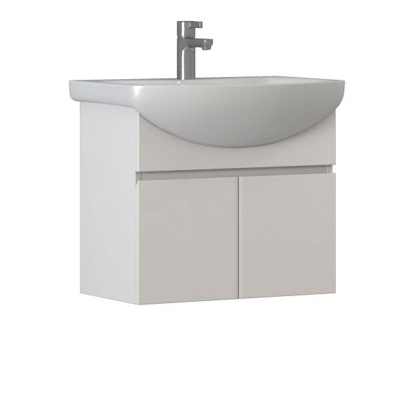 Тумба VIGO под раковину Wing 600-2-0 (Балтика)  навесная белый (tp.WIN.BAL.60.2D белый)