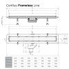 Душевой лоток Pestan Confluo Frameless Line 300 Gold 13701219 золото