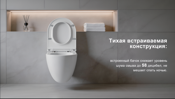 Унитаз подвесной Gappo GM1002 безободковый, торнадо, с сиденьем микролифт, белый