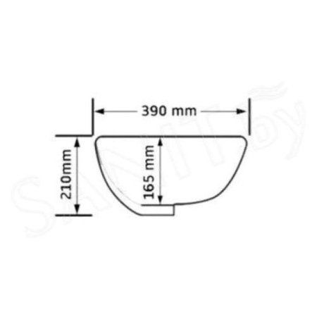 Умывальник Rea Nel Black U1023 черный