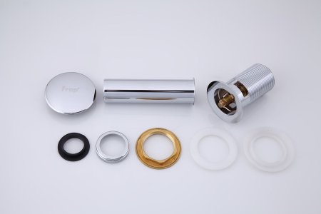 Донный клапан для раковины с переливом Frap F65-2, хром