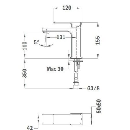 Смеситель Teka SOLLER 853461250 Хром
