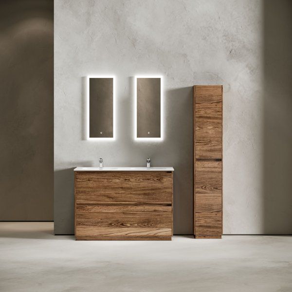 Тумба под раковину SANCOS Libra Floor напольная, 1190х450х840, c двумя ящиками оснащенными доводчиками, дуб чарльстон,  LB120F-2ECH