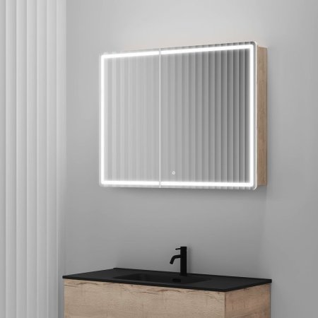 Шкаф-зеркало Sancos Mirror MI100EG 100 дуб галифакс натуральный