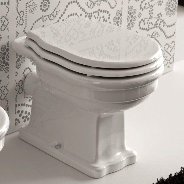 Унитаз Hidra Ceramica Ellade белый с высоким бачком, выпуск в стену