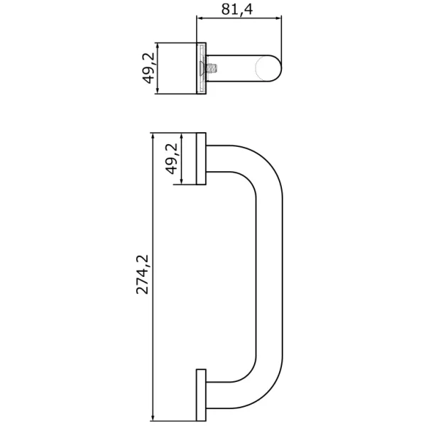 Поручень 27,4 см Veragio Gifortes Bronzo VR.GFT-9028.BR