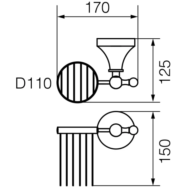 Держатель освежителя воздуха Veragio Gialetta Bronzo VR.GIL-6453.BR