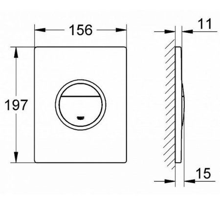 Кнопка смыва Grohe Skate Cosmopolitan 38732000 хром