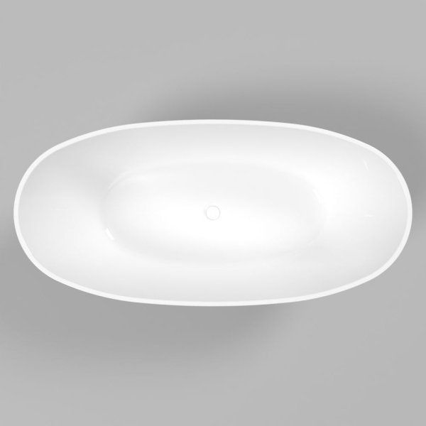 Ванна из искусственного камня Whitecross Onyx B 0205.160075.100 160x75 белый глянцевый