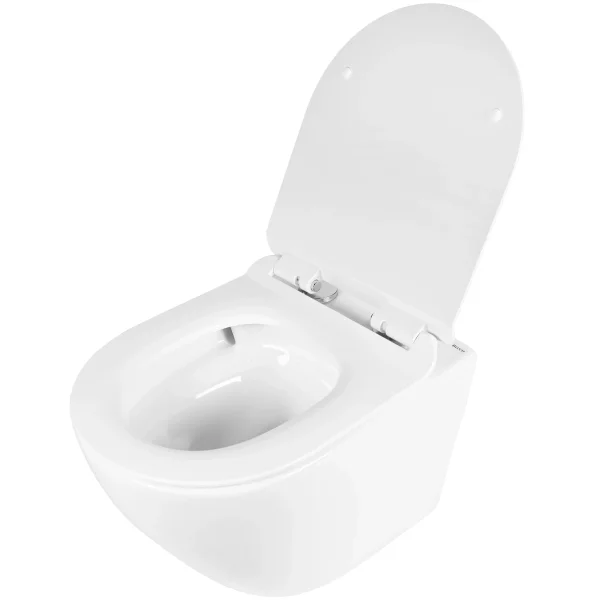 Унитаз подвесной Bond Oval F13-10 безободковый, торнадо, с сиденьем микролифт, белый глянец