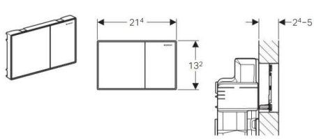 Кнопка смыва Geberit Sigma 60 115.640.SQ.1 умбра