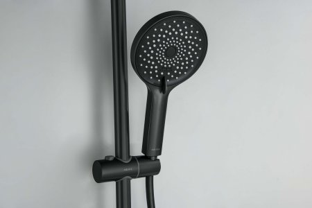 AQ2022MB ЛУГАНО душевой гарнитур, матовый черный