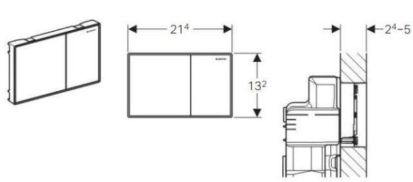 Кнопка смыва Geberit Sigma 60 115.640.SQ.1 умбра