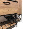 Тумба-умывальник COMFORTY "Бредфорд-75" дуб темный с раковиной COMFORTY 75E черная матовая