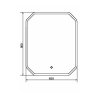Зеркало COMFORTY "Колеус-65" LED-подсветка, сенсор 800*650 00-00001283CF