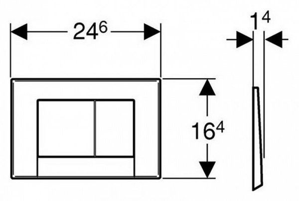 Кнопка смыва Geberit Bolero 115.777.CG.1 manhattan