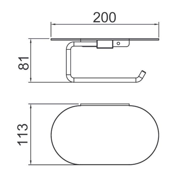 Держатель туалетной бумаги с полочкой Gappo G30703-6, черный матовый
