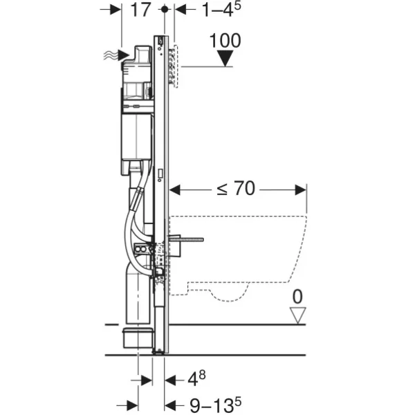 Инсталляция для унитаза Geberit Duofix Omega 111.060.00.2