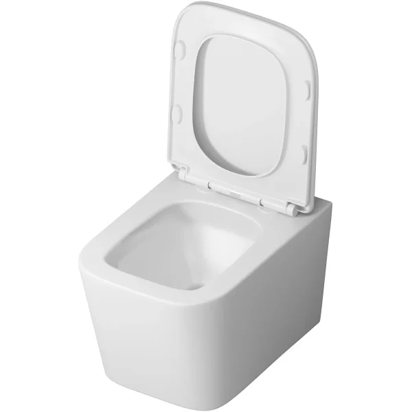 Унитаз подвесной Grossman GR-4404MSQ безободковый, торнадо, с сиденьем микролифт, белый матовый