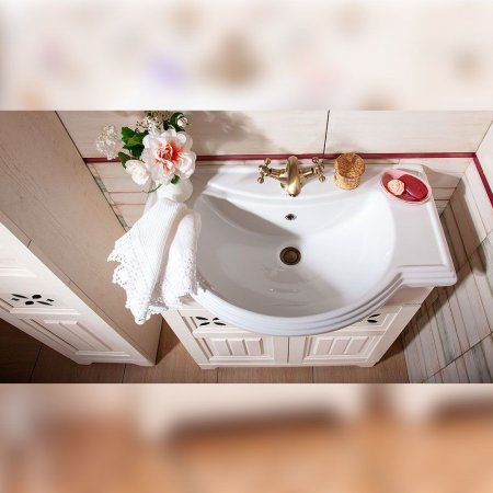 Комплект мебели для ванной Бриклаер КАНТРИ 80K, бежевый